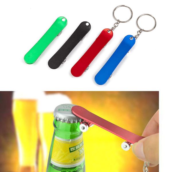 

skateboard metal bottle opener keychain keyring beer bar tool xmas christmas gifts