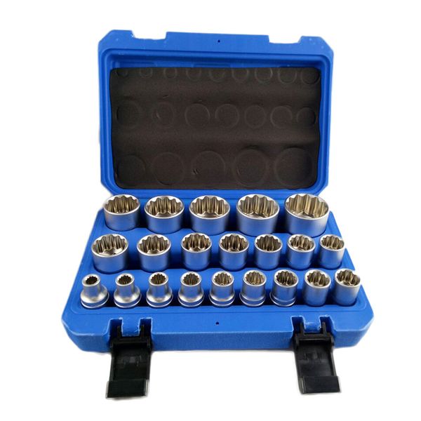 

21pcs/19pcs/16pcs british 50bv30 sockets set male female sockets for use in impact drivers and wrenches