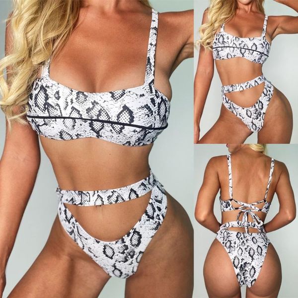 

женщины буксирный купальник лоскутное леопардовый принт бандаж бикини пляж купальники женщины девушки летний купальник солнечные ванны