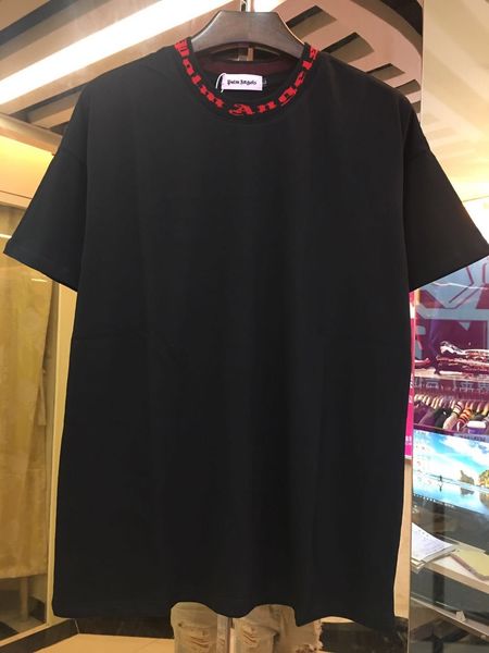 

2019 palm angel t hirt white black letter print ummer tee men women over ized tee hirt hip hop treet top black white