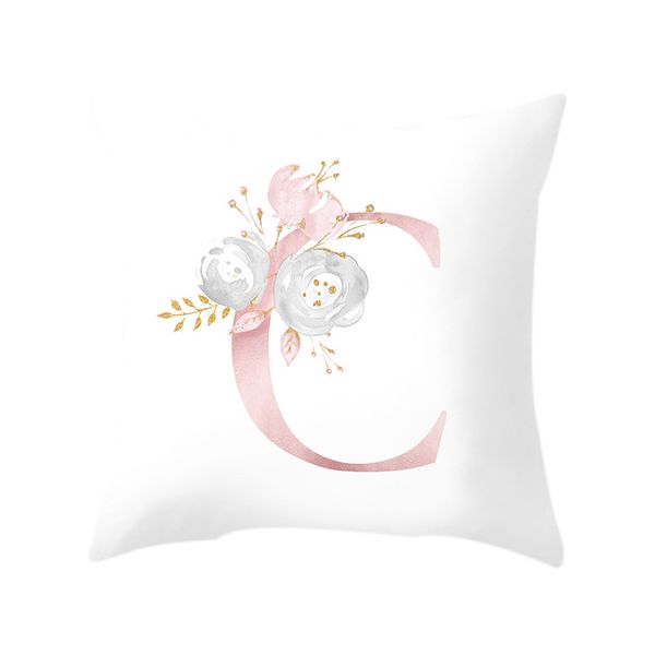 

big deal 18 inch letter pink floral printing pillow case throw cushion cover pillow cover sofa home decor