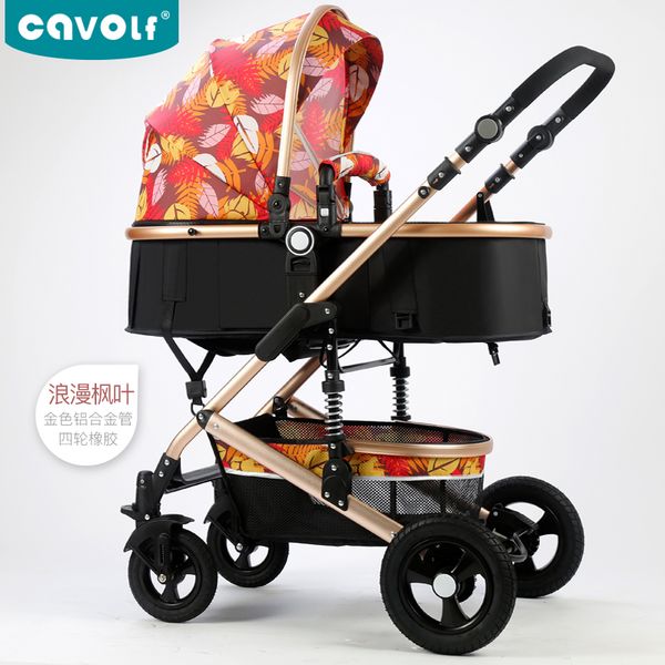 

high landscape baby stroller can sit reclining folding light two-way four-wheel absorber baby stroller