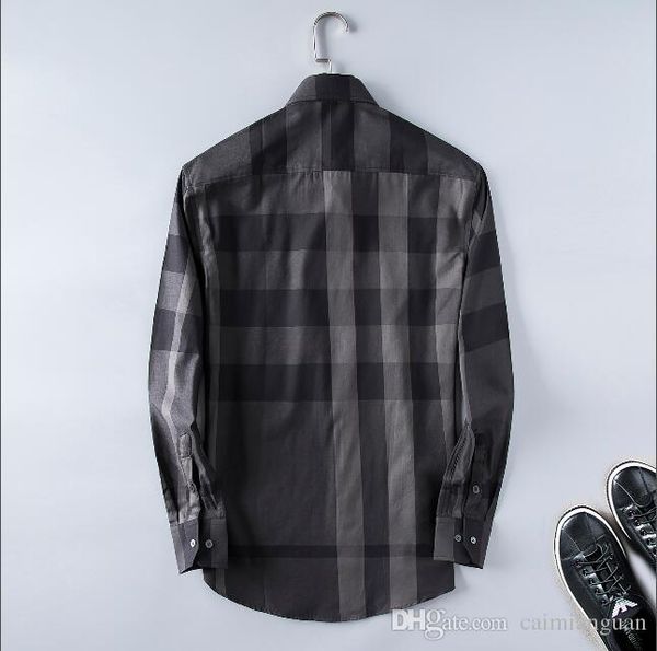 

бренд мужская бизнес повседневная рубашка мужская с длинным рукавом полосатый slim fit camisa masculina социальные мужские рубашки новая мод, White;black