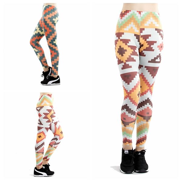 

женщины йога брюки брюки колготки брюки женская леди танец с высокой талией активный новый стиль леггинсы цифровая печать квадратные тощий д, Black;white