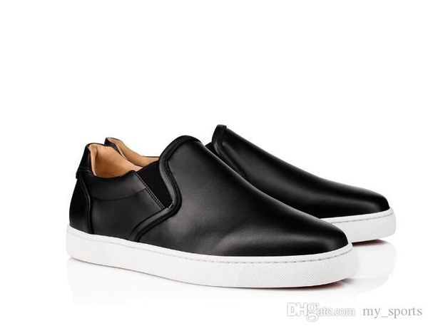 

men red bottom casual sneaker pik boat shoes sailor boat spiked mens flat genuine leather sneaker latte sliver rivets women's studded s, Black