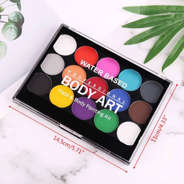 

15colors non toxic water-soluble body pigments makeup face painting kit template
