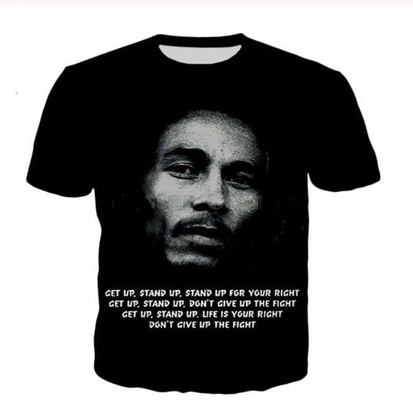 

summer style shirt reggae bob marley men short sleeve tee 3d printed t shirts men women couples shirt s-6xl x0295, White;black
