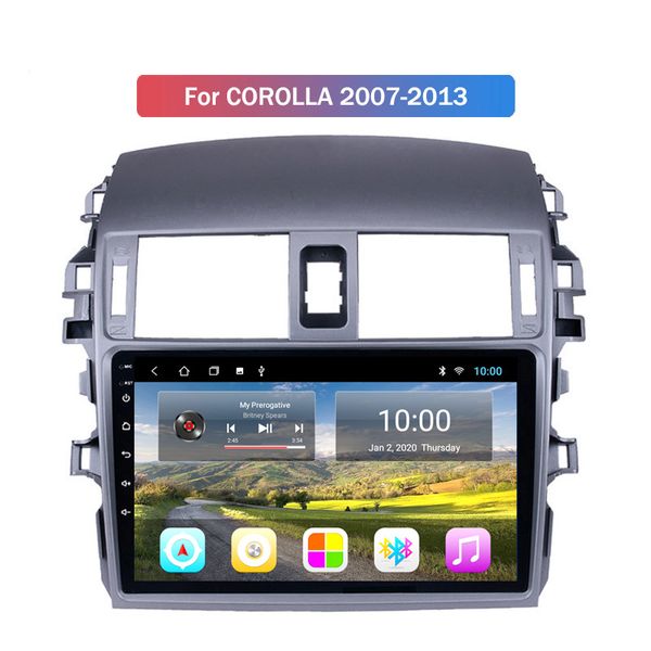 2G RAM 9 Zoll Android 10 Auto Multimedia Video GPS Navigation für Toyota COROLLA 2007 2008 2009 2010-2013 DVD-Player