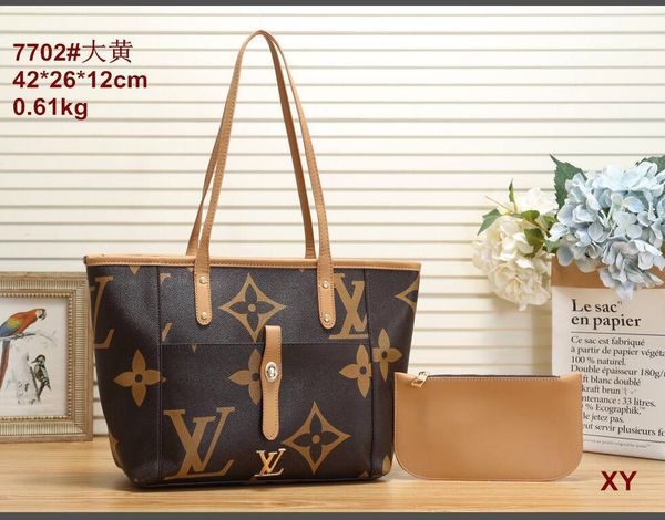 

2pcs/set high qulity classic designers womens handbags flower ladies composite tote leather clutch shoulder bags female purse with wallet 14
