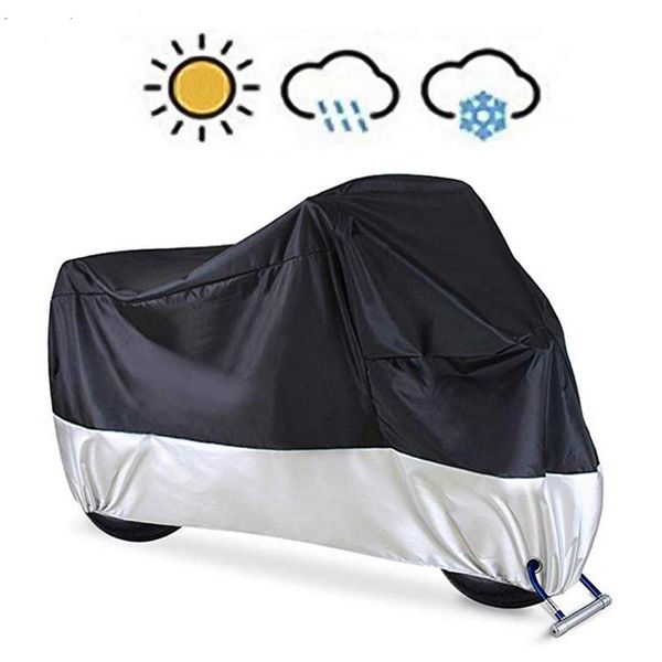 

190t/210d waterproof motorcycle cover all weather outdoor protection,oxford durable & tear proof, fit for length 87" motors