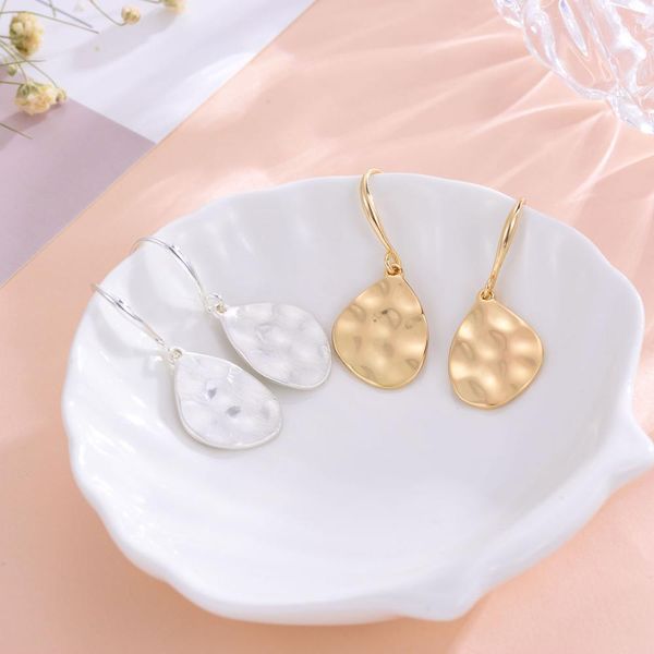 

female new design geometric hanging earrings copper gold/silver long tassel daily wear ear hook statement brinco oval dangler