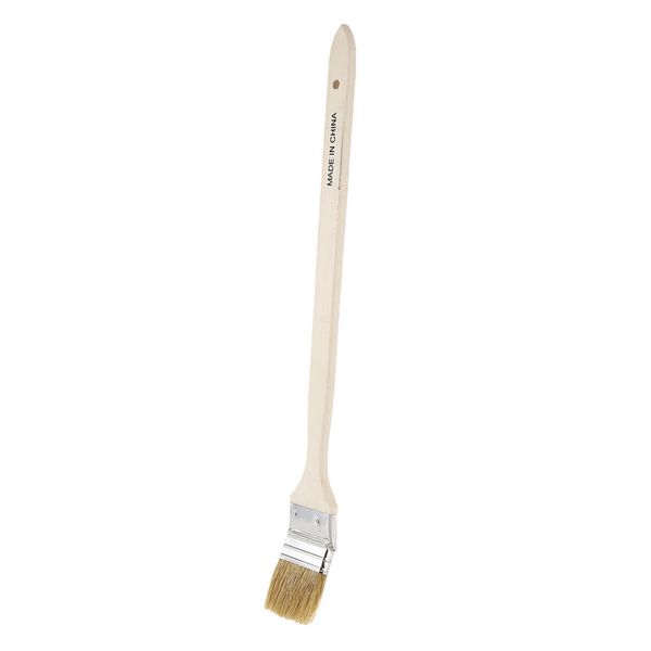 

bmby-2 inch wide wooden handle metal ferrule faux bristle head radiator brush