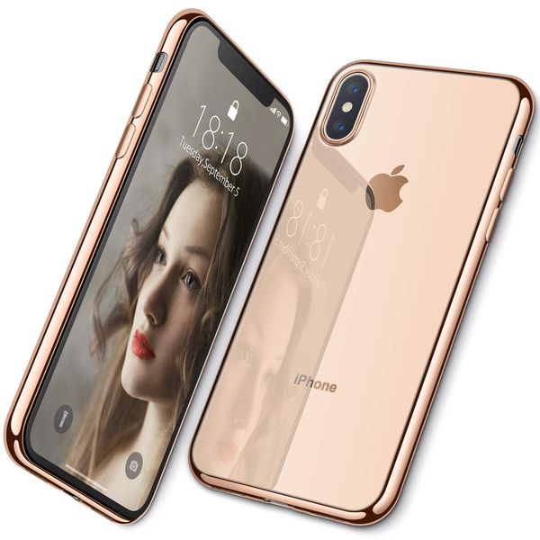 

Tempered gla phone ca e for iphone x max xr x 8 7 6 6 plu electroplate frame back cover for iphone x xr max ca e