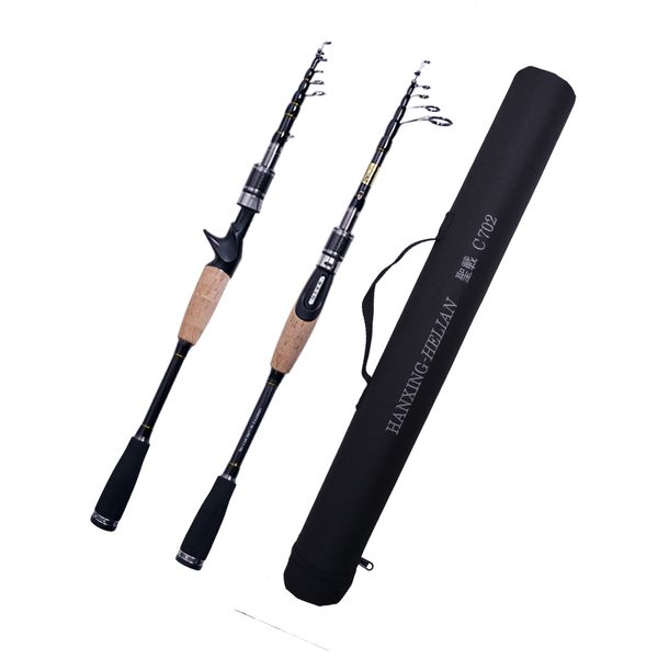 

fishing rod carbon 2.1m 2.4m 2.7m m mh power 7g-8g/10g-30g ultralight portable travel spinning lure rods casting pole