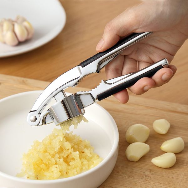 

multi functional kitchen tools zinc alloy garlic presses ginger squeezer nut crackers with black abs handle tc190604 48pcs
