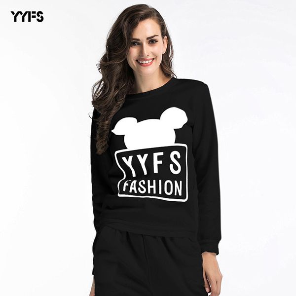 

женские дизайнерские письмо печати свободные пуловер свитер с длинным рукавом рубашки большой размер womens5kx, Black;brown