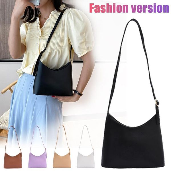 

pu leather pure color chain tote women casual shoulder messenger bags purses youth ladies simple versatile bag
