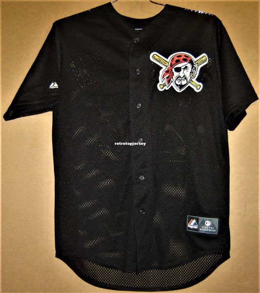 

pittsburgh #22 mccutchen black mesh batting jersey, Black;blue