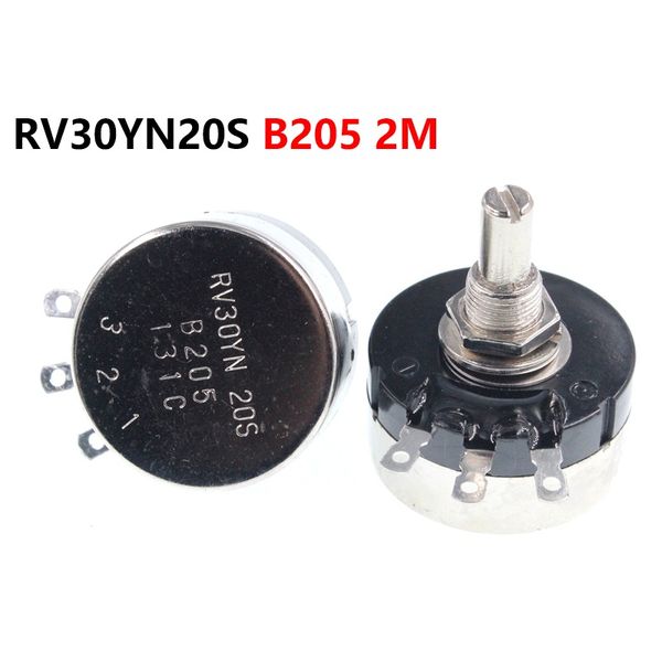 RV30YN20S B205 Resistenza regolabile con potenziometro a film di carbonio a giro singolo 2M 3W