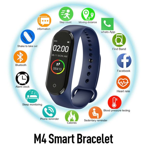 

smart m4 wristbands men women waterproof sports bracelet phone bluetooth heart rate monitor fitness wristband for android ios, Slivery;brown