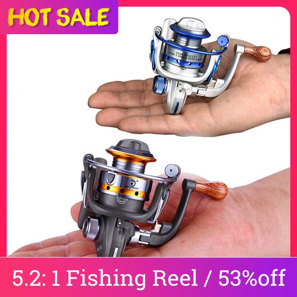 

mini type fishing reel spinning wheel 10 bearings 5.2: 1 metal fish reel exquisite spinning fishing gear outdoor tools 150g