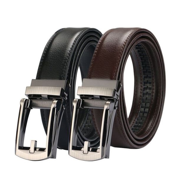 

Men Belt Designer Cow Genuine Leather Belts Man Automatic Buckle Cowhide Belts Luxury COMFORT CLICK belt Black/Brown customize logo z339