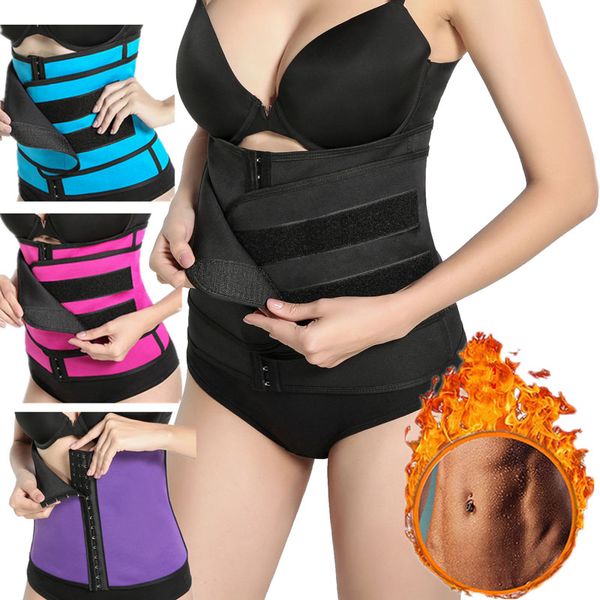 

fitness belt body shaper waist trainer trimmer corset waist belt cincher wrap workout shapewear slim plus size s-3xl hiping, White;black