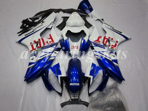 

4 gifts injection mold new abs motorcycle full fairings set fit for yamaha yzf-r6 2006 2007 06 07 r6 bodywork set blue white