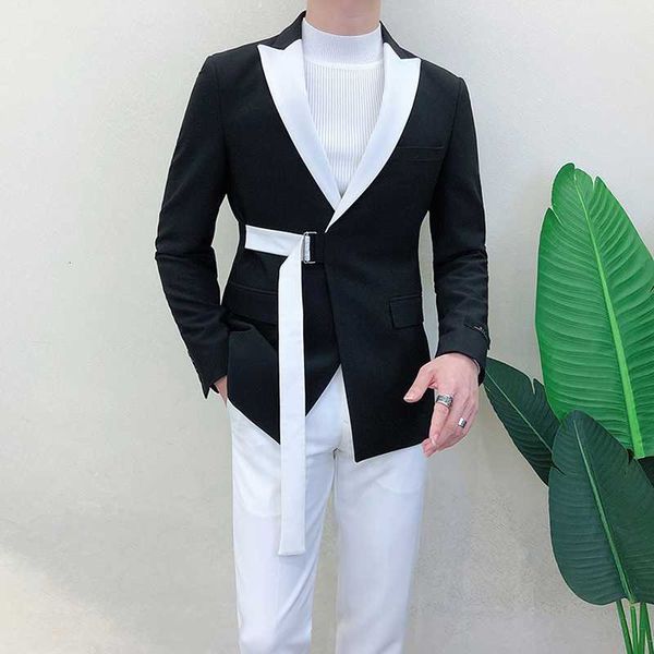 

fashion 2020 black mens suit groom tuxedos groomsmen wedding dinner party suits for men man terno masculino (jacket+pants, White;black
