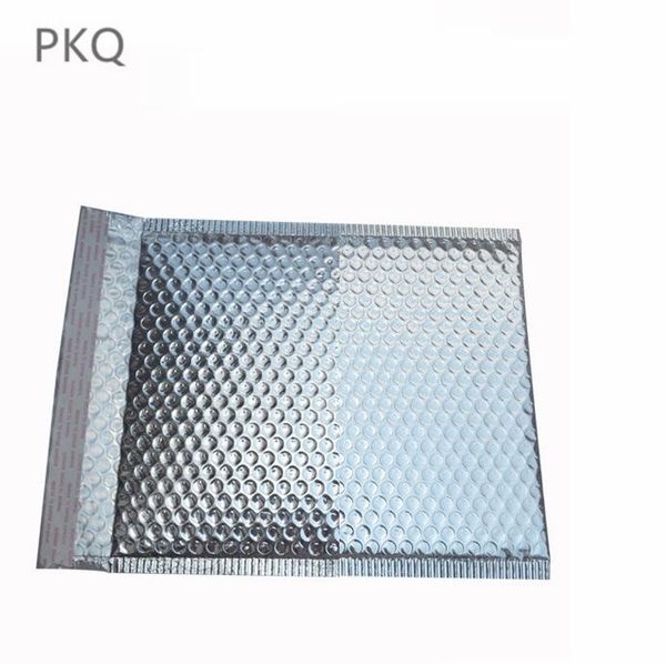 

10pcs/lot silver bubble bag mailers padded shipping envelope with bubble waterproof mailing courier bag padded pouch packaging