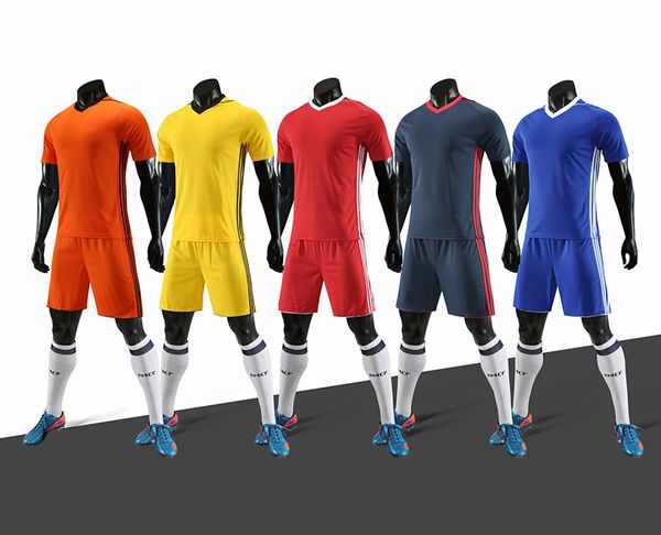

discount men training football sets with shorts uniforms reversible football jerseys for that home and away look kits sports b38-14, Blue;black