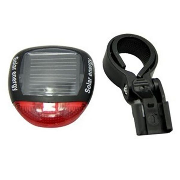 

solar powered led rear flashing tail light for bicycle cycling lamp safety 2led durable bike accessories luz de bicicleta new