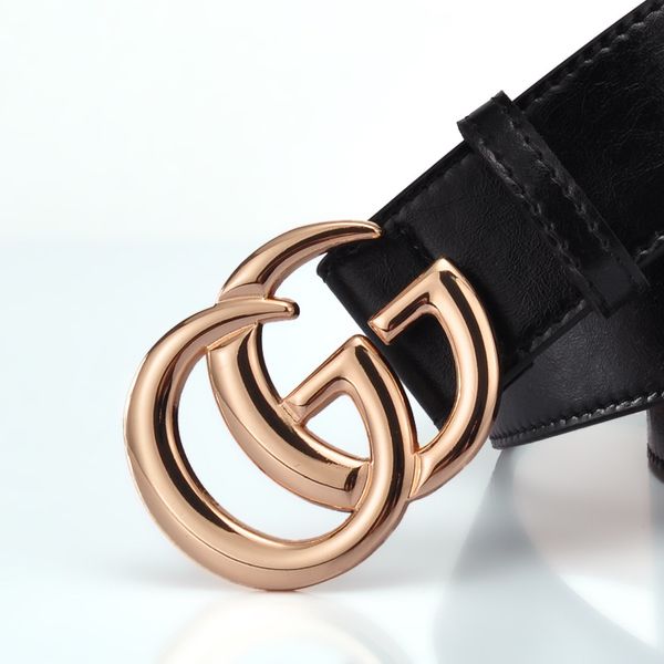 

fashion design belts for men and women fashion alloy smooth buckle belt waist high qualtiy realy leather belts black color no box, Black;brown