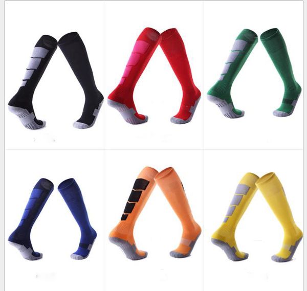 

skid доказательство колено футбол носки утолщенной полотенце снизу пот поглощающие износостойкие спортивные носки, Black