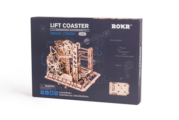 

robotime diy lift coaster magic creative marble run game wooden model building kits assembly toy gift for children lg503