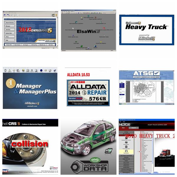 

2020 горячая Alldata Mitchell Software Autodata 3,38 + Все данные 10,53 + Mitchell по требованию 2015 + ElsaWin + Vivid + ATSG 24 в 1TB HDD USB3.0 свободный корабль