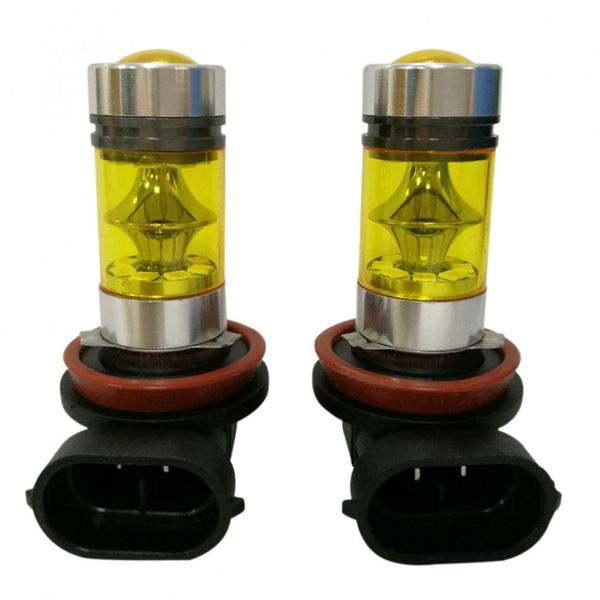 

2pc 20led car drl car headlight fog lights lamp yellow gold color h8/h11 super bright 2828smd 100w super led bulbs