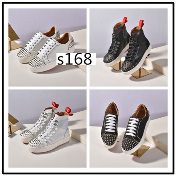 

red bottom spike sock sneakers, red sole flats with krystal spikes, black white donna flats for women & men5
