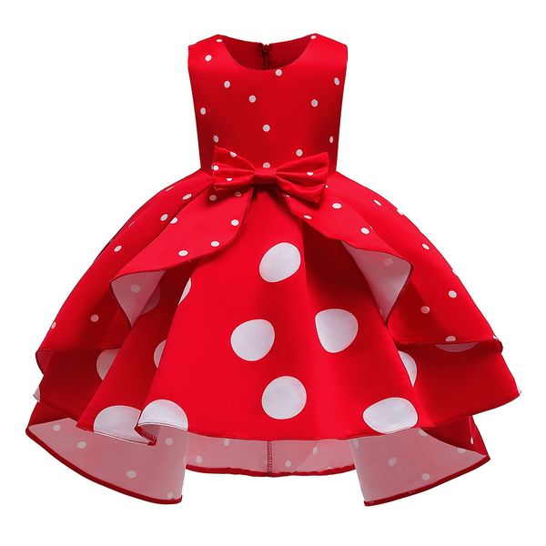 

kids dresses for girls casual princess dress kids child girls sleeveless princess pageant gown christmas party wedding dress, Red;yellow