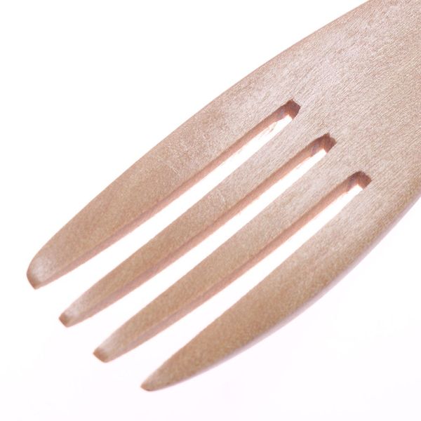 

natural wooden spoon & fork dinner kit rice soups utensil cereal handmade forks