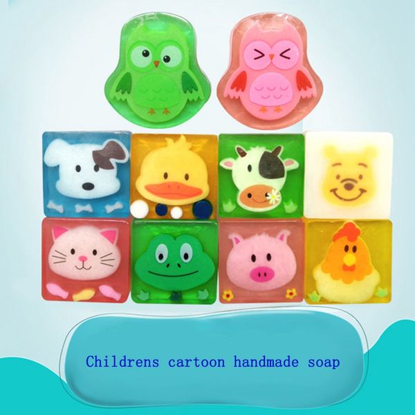 

100% natural children cartoon oil handmade soap portable bath hand soap skin care cleansing child favorite kids gifts wholesale