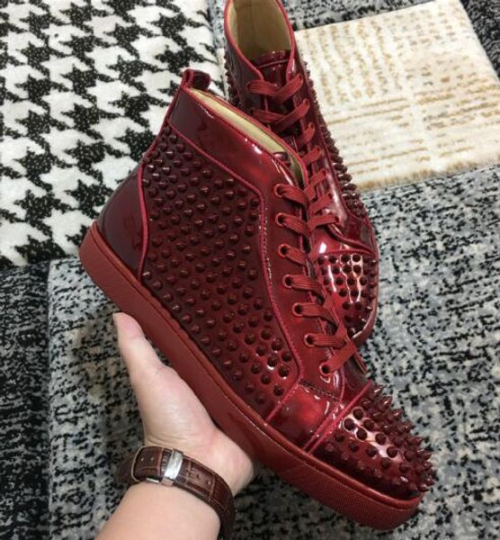 

hgith black sneakers flat women,men fashion red bottom shoes perfect casual outdoor trainer autumn with box dust bag