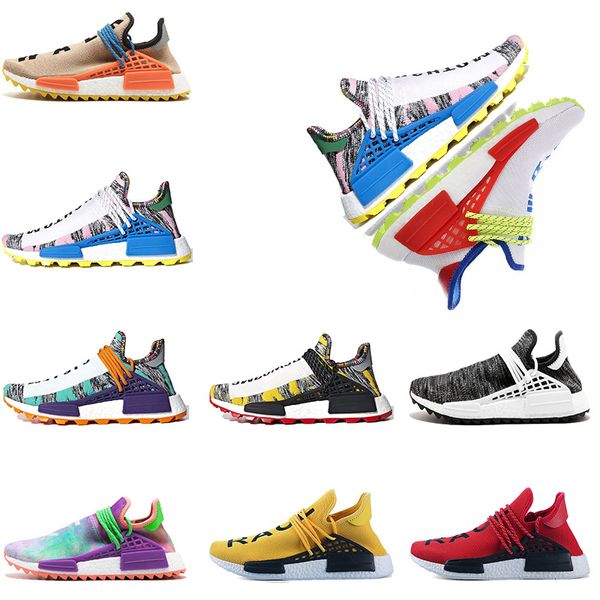 

human race creme x nerd solar pack running shoes pharrell williams hu trail cream core equality trainers mens women sports sneaker eur 36-47
