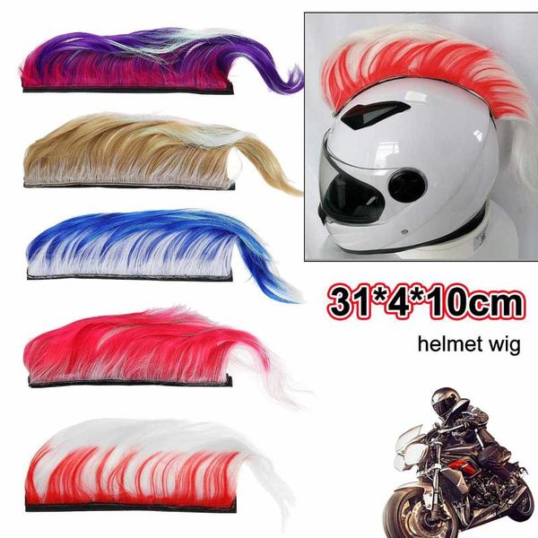 

diy helmet mohawk hair punk hair colorful modeling wig for motorcycle ski snowboard helmets cosplay motorcycle accessories