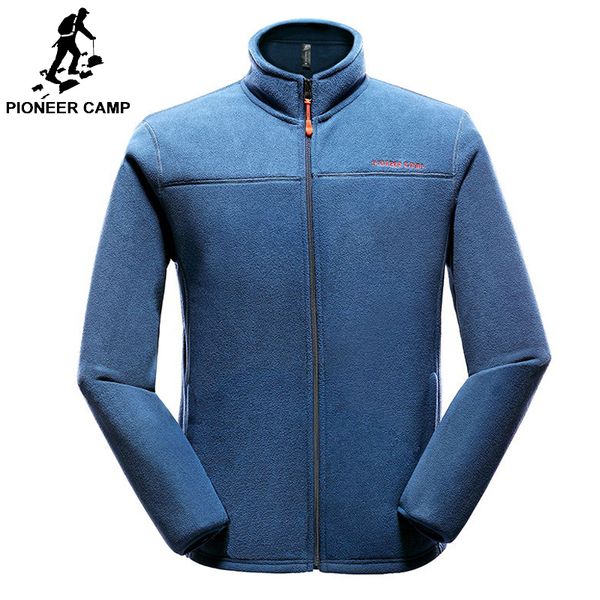 

pioneer camp 2018 warm fleece mens hoodies spring winter zipper sweatshirts male quality men clothing brand dark blue, Black;brown