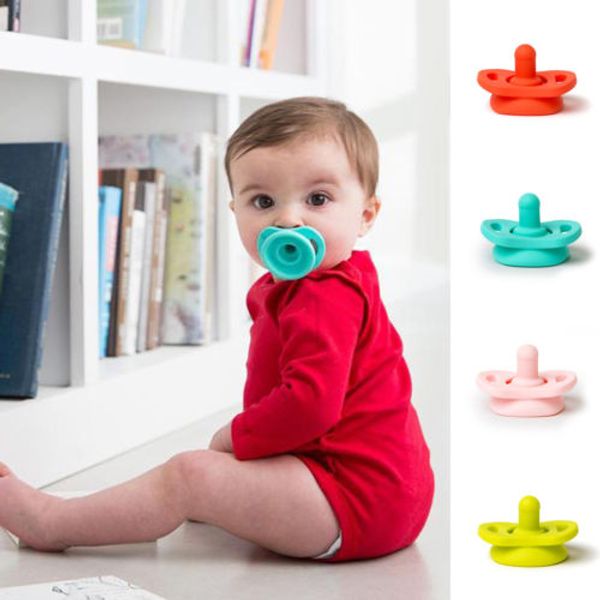 

funny newborn infant baby pacifier silicone smoother nipple teether orthodontic