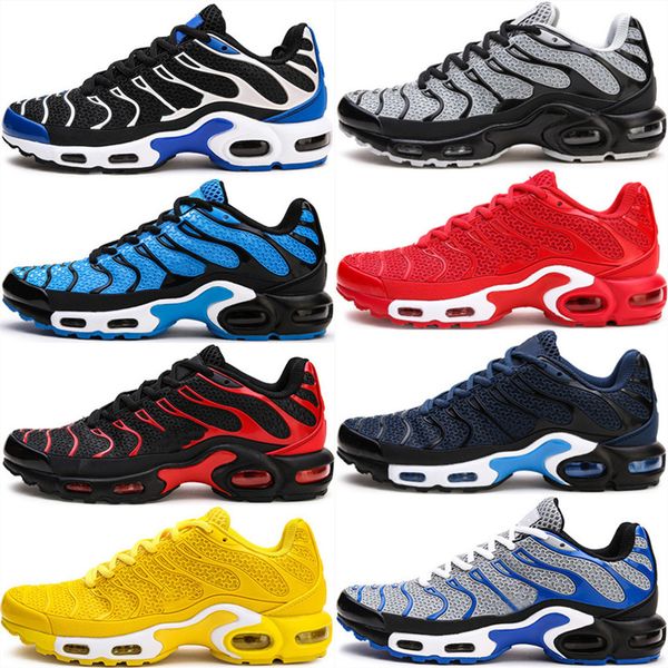 

new tn plus tailwind 4 iv tn mens running shoes sports chaussures designer trainers blue yellow sneakers shoes 40-47, White;red