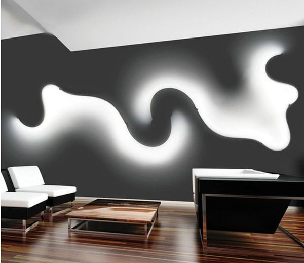 

wall lamp nordic led white black creative light living room bedside bedroom interior aisle home decor lighting fedex