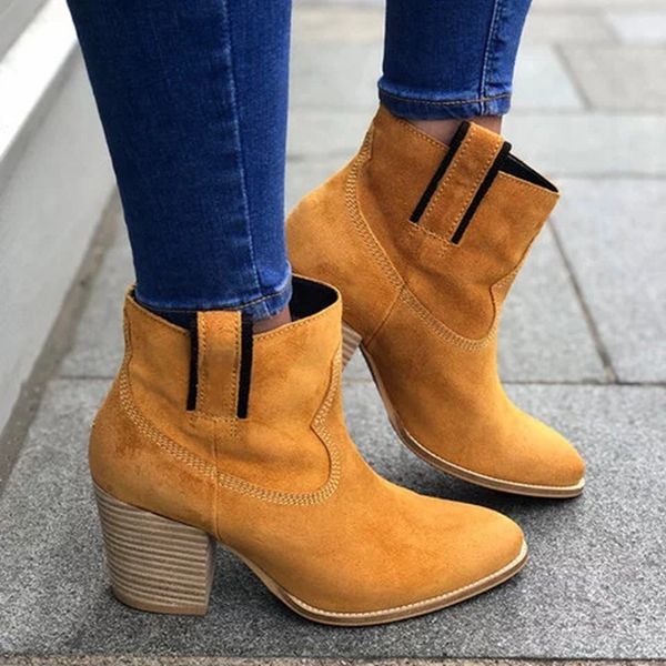 

monerffi with women's boots and ankles without straps to keep warm fashion pointed 2019 winter new fashion trend, Black