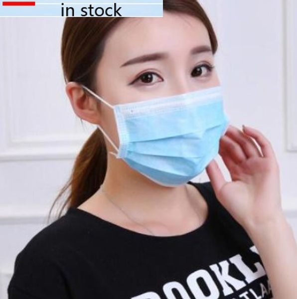 

компания dhl fedex бесплатная доставка оптовая продажа одноразовые маски маски се гражданского толщиной 3-слойные нетканые синий mascarillas